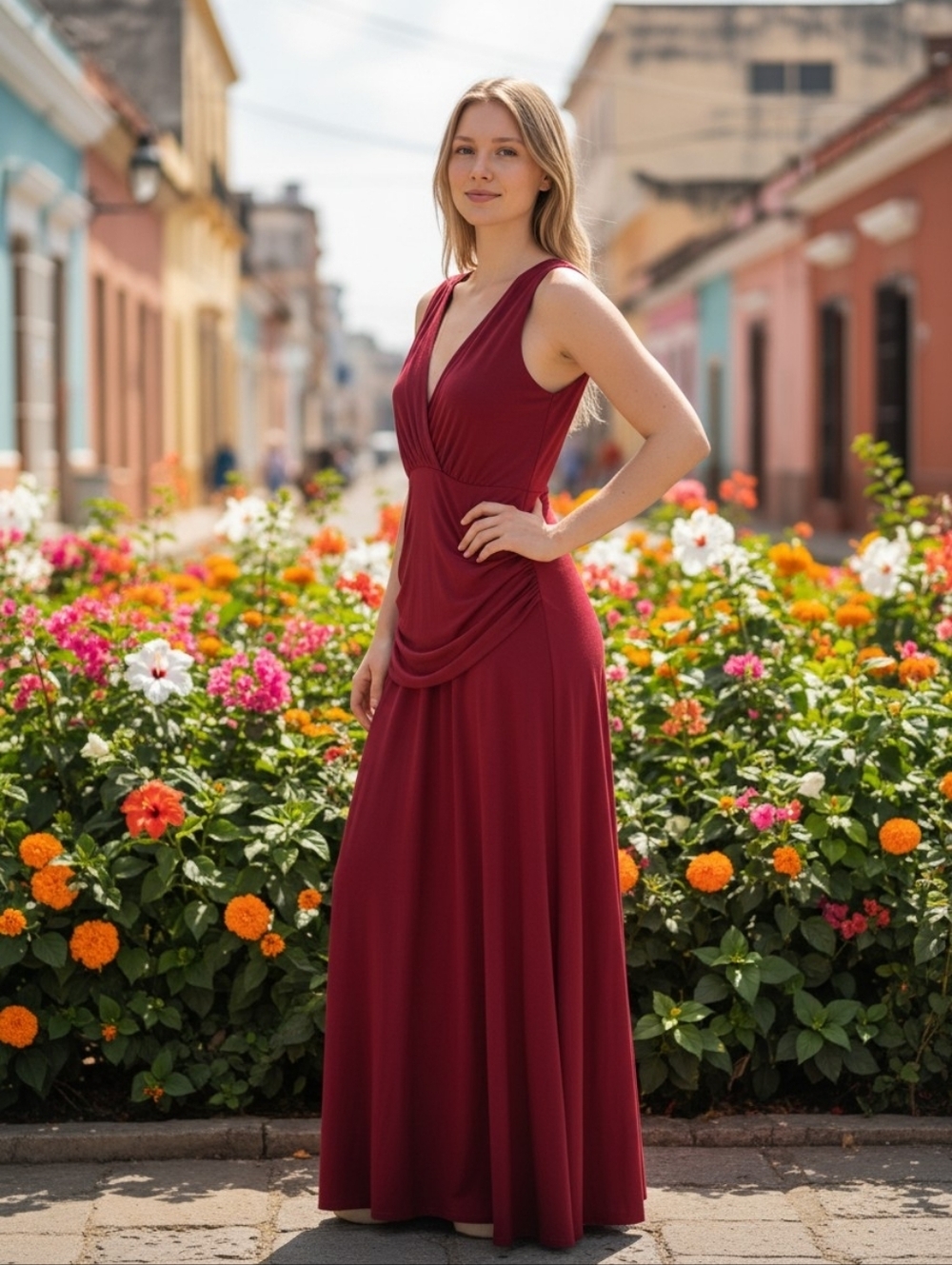 Nine West Red Maxi Dress, Size 4